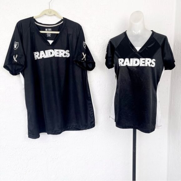 Team Apparel Raiders fans black jersey bundle of two pices size 3X and Medium - Picture 1 of 5